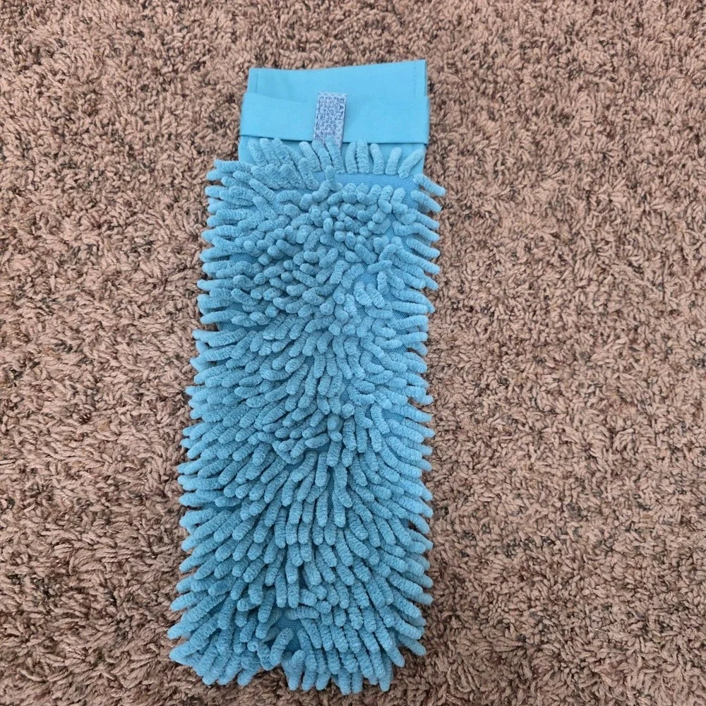Norwex Chenille Hand Towel Hanging Teal Microfiber BacLock Blue New